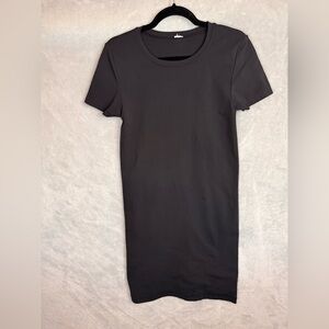 Fabletics Black Compression Midi T-Shirt Dress